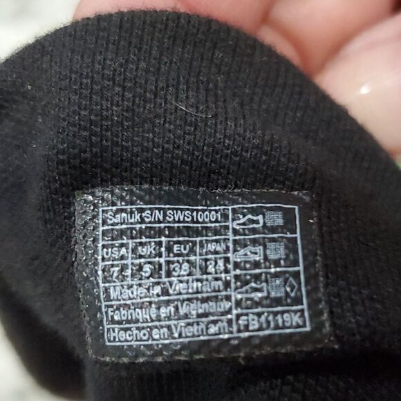 Sanuk womans black sandals,  size 7 - Picture 5 of 7